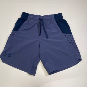 Under Armour HeatGear Perforated Shorts Blue YMD/JM/M Youth Medium